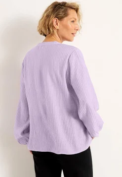 Vævet bluse med struktur