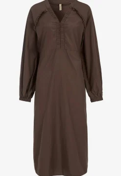 Vævet kjole i poplin