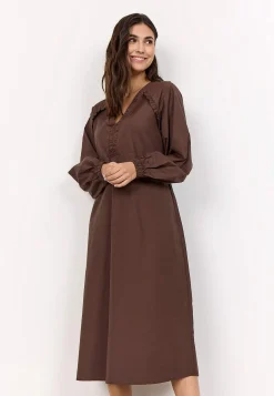 Vævet kjole i poplin