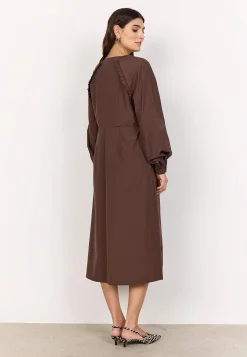 Vævet kjole i poplin