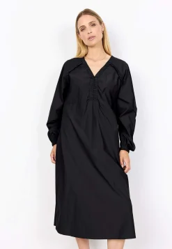 Vævet kjole i poplin