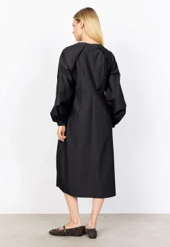 Vævet kjole i poplin