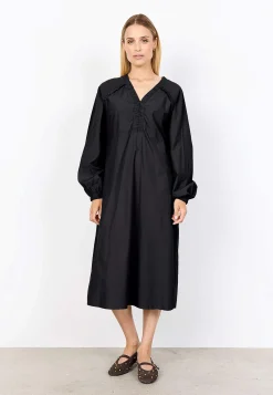 Vævet kjole i poplin