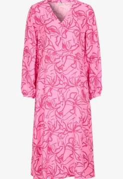 Vævet kjole med knapper