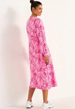 Vævet kjole med knapper