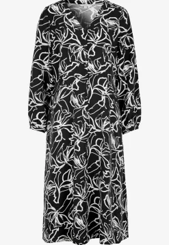 Vævet kjole med knapper