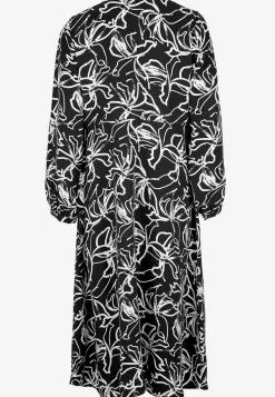 Vævet kjole med knapper