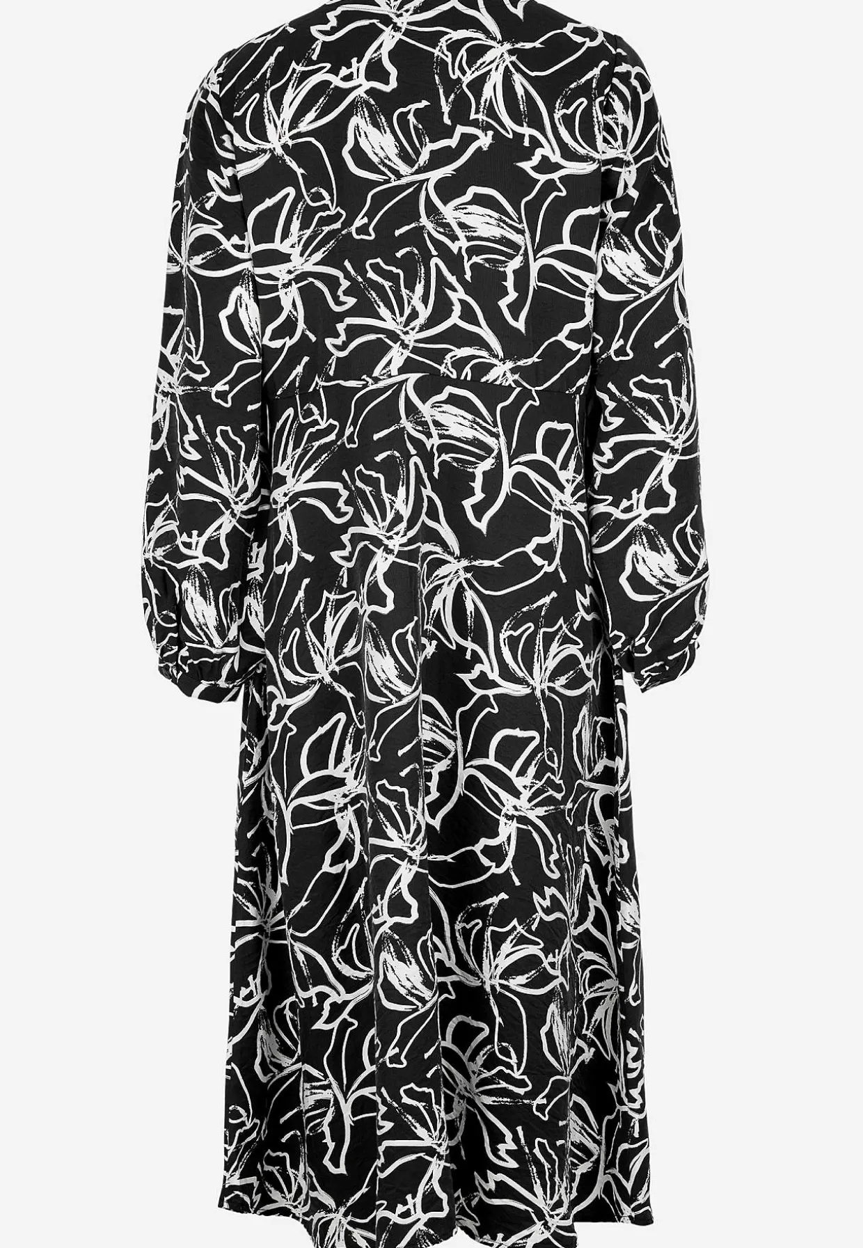 Vævet kjole med knapper