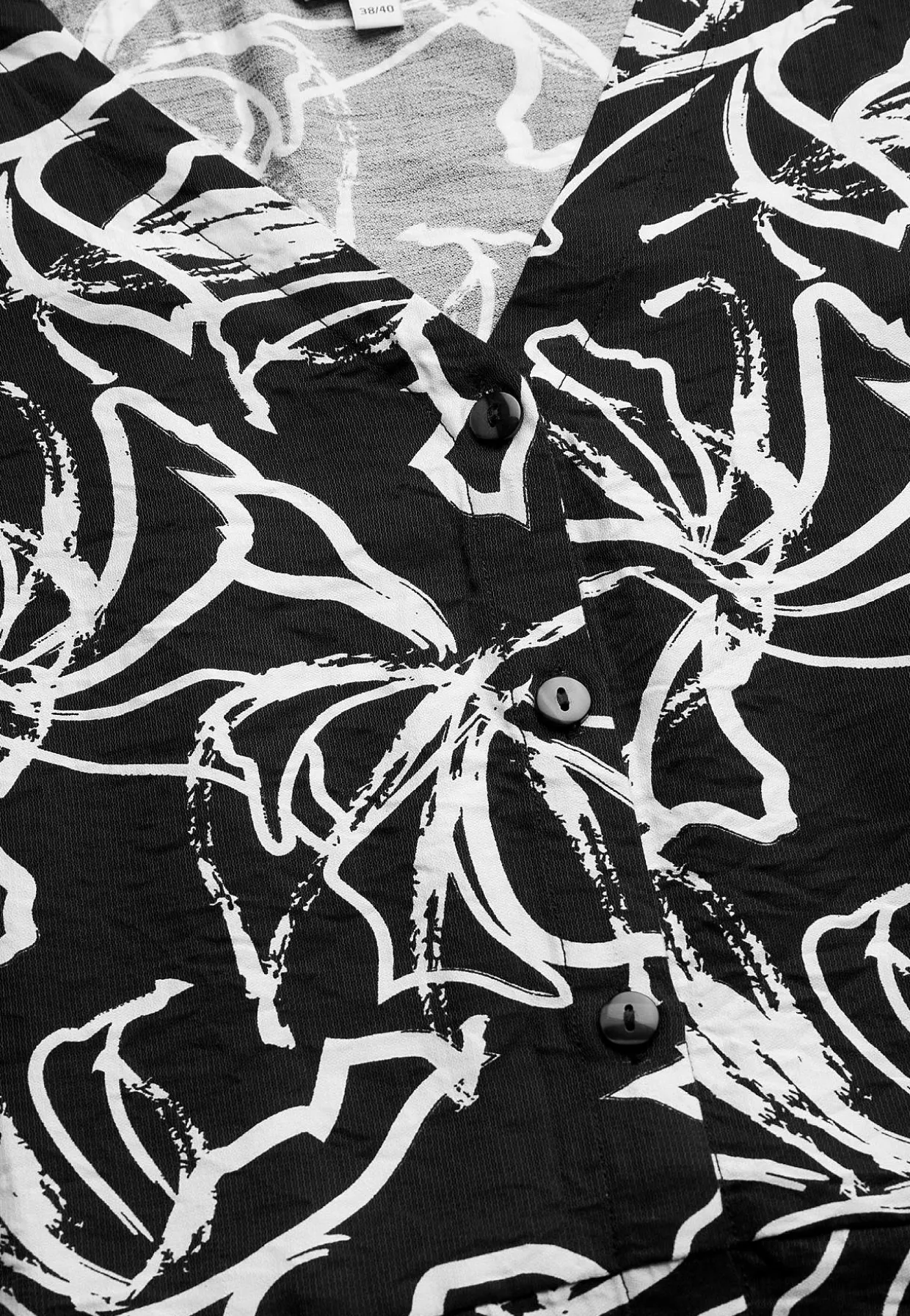 Vævet kjole med knapper