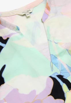 Vævet, mønstret bluse