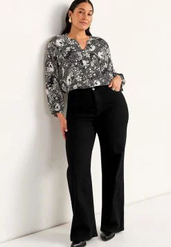 Vævet, mønstret bluse | Cellbes