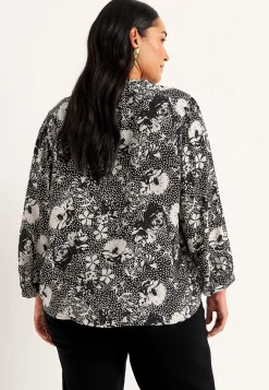 Vævet, mønstret bluse | Cellbes