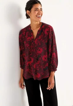 Vævet, mønstret bluse | Cellbes