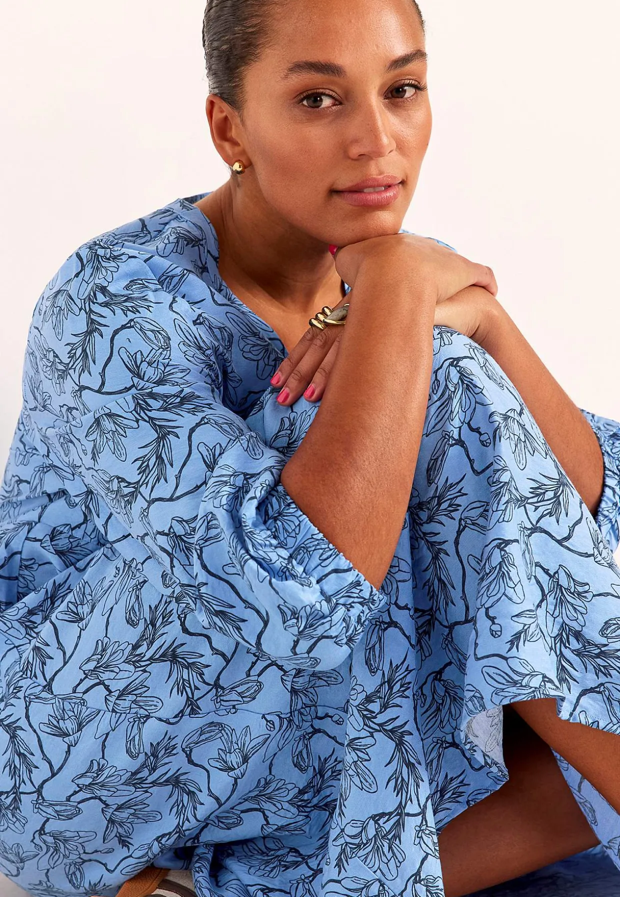 Vævet, mønstret kjole | Cellbes