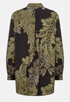 Vævet, mønstret skjorte