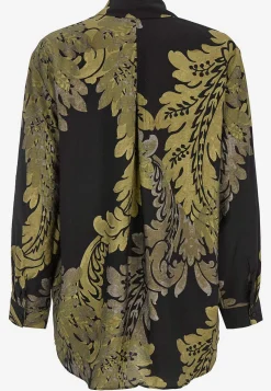 Vævet, mønstret skjorte