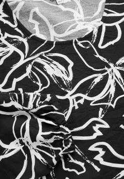 Vævet, mønstret tunikatop