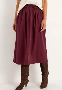 Vævet poplinkjole med lommer