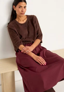 Vævet poplinkjole med lommer