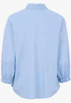 Vævet poplinskjorte