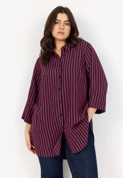 Vævet, stribet skjorte