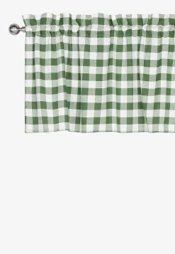 Vævet, ternet gardinkappe