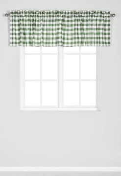 Vævet, ternet gardinkappe