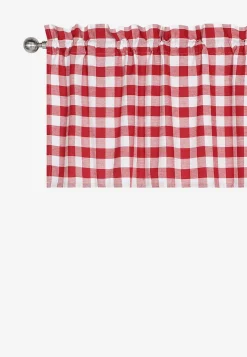 Vævet, ternet gardinkappe