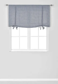 Vævet, ternet liftgardin