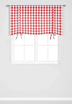 Vævet, ternet liftgardin | Cellbes