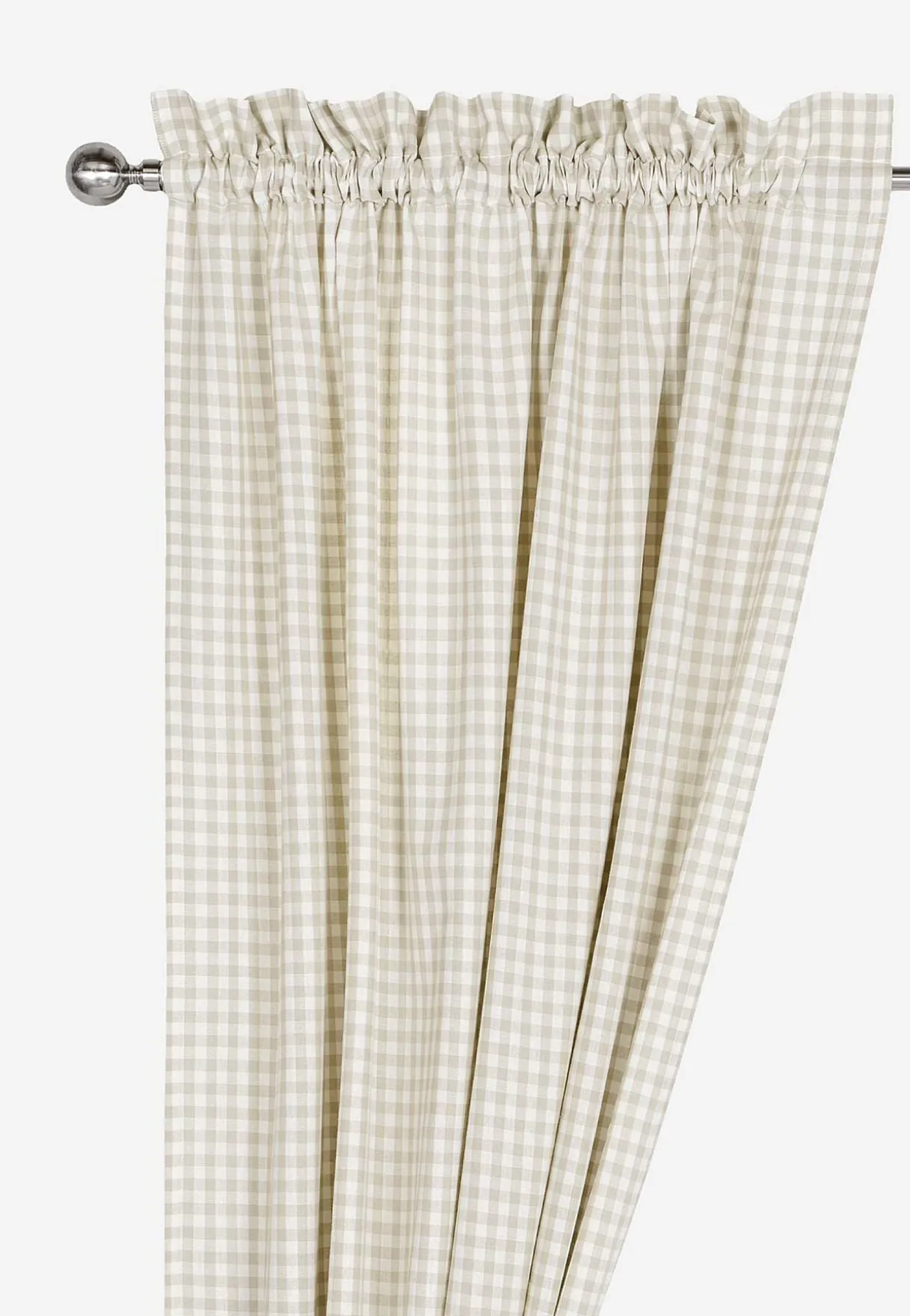 Vævet, ternet panelgardiner 2-pack