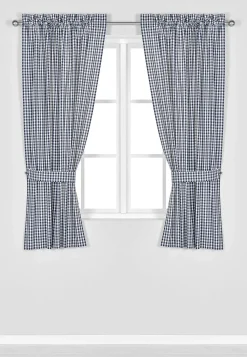 Vævet, ternet panelgardiner 2-pack | Cellbes