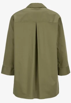 Vævet tunika i poplin