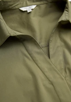 Vævet tunika i poplin