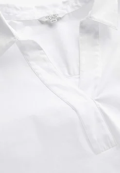 Vævet tunika i poplin