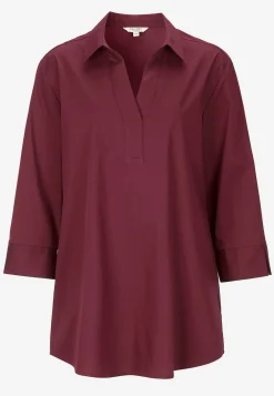 Vævet tunika i poplin