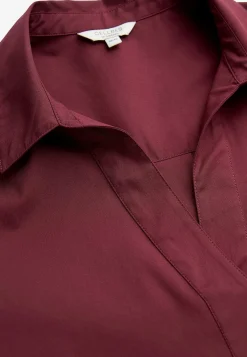 Vævet tunika i poplin