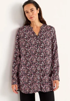 Vævet tunika med knapper