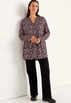 Vævet tunika med knapper